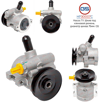 HP30007C Новый насос ГУР Citroen C15 1984-2000, Citroen C15 2000-2005, Peugeot 205 1983-1987