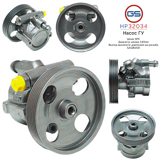 HP32034 Насос ГУР Dacia Logan / LOGAN MCV 2004-, Lada Largus 2012-, Renault Megane I 1996-2003, Rena
